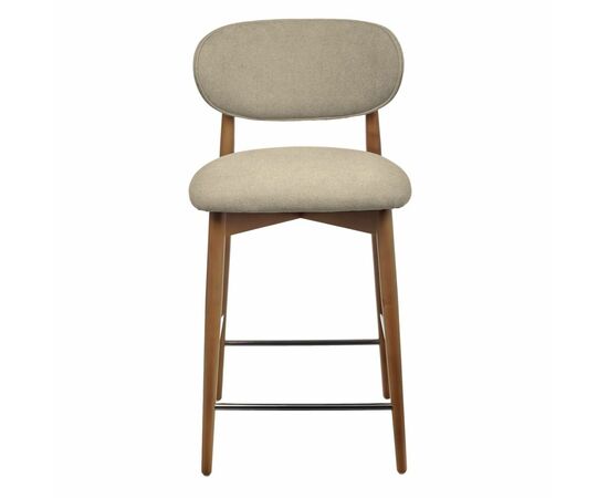 Стул полубарный Lucas 3 латте букле ножки цвета орех, изображение 2 | Интернет магазин мебели и декора LifeDekor