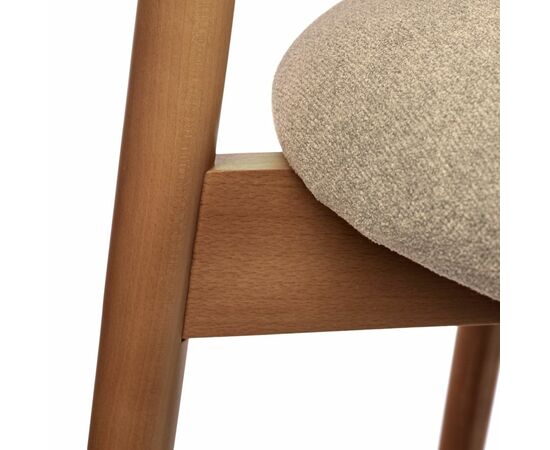 Стул полубарный Lucas 3 латте букле ножки цвета орех, изображение 8 | Интернет магазин мебели и декора LifeDekor