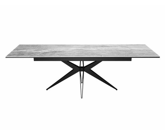 Стол DikLine KW160 мрамор С31 (керамика серая глянец)/опоры черные, изображение 6 | Интернет магазин мебели и декора LifeDekor