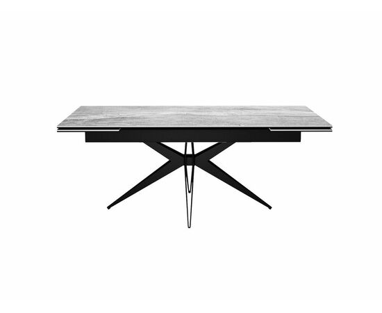 Стол DikLine KW160 мрамор С31 (керамика серая глянец)/опоры черные, изображение 3 | Интернет магазин мебели и декора LifeDekor