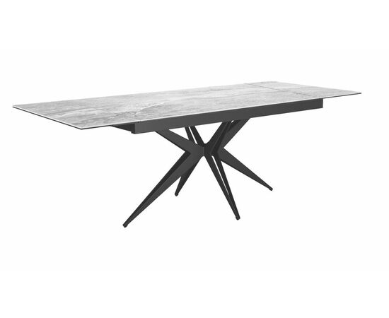 Стол DikLine KW160 мрамор С31 (керамика серая глянец)/опоры черные, изображение 2 | Интернет магазин мебели и декора LifeDekor