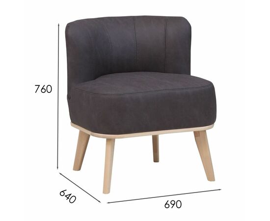 Кресло Жирон ткань kiprus 13, каркас лак, изображение 6 | Интернет магазин мебели и декора LifeDekor