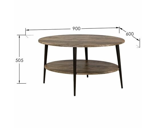 Стол журнальный BeautyStyle 29 дуб крымский состаренный/эбеновое дерево, изображение 11 | Интернет магазин мебели и декора LifeDekor