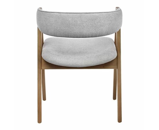 Стул Alan серый букле с ножками цвета орех, изображение 4 | Интернет магазин мебели и декора LifeDekor