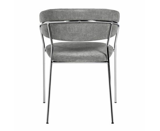 Комплект из 4-х стульев Turin серый вельвет с хромированными ножками, изображение 5 | Интернет магазин мебели и декора LifeDekor