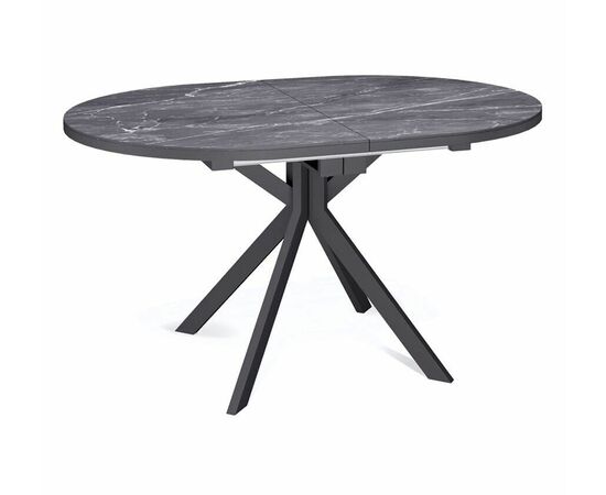 Стол овальный керамический Avilon 130-175*90*76 черный мрамор/черный | Интернет магазин мебели и декора LifeDekor