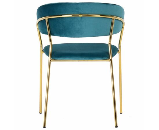 Комплект из 4-х стульев Turin бирюзовый с золотыми ножками, изображение 5 | Интернет магазин мебели и декора LifeDekor