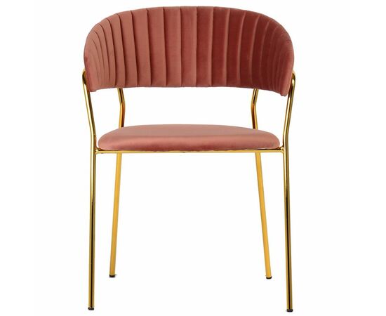 Комплект из 2-х стульев Turin пудровый с золотыми ножками, изображение 3 | Интернет магазин мебели и декора LifeDekor