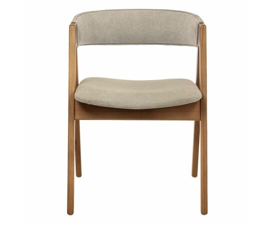 Стул Alan латте букле с ножками цвета орех, изображение 2 | Интернет магазин мебели и декора LifeDekor