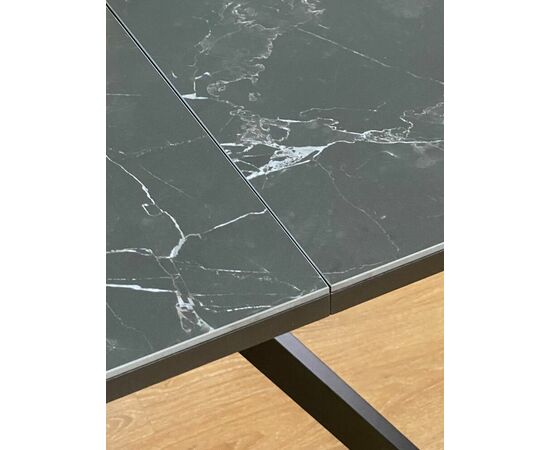 Стол овальный керамический Avilon 130-175*90*76 черный мрамор/черный, изображение 8 | Интернет магазин мебели и декора LifeDekor