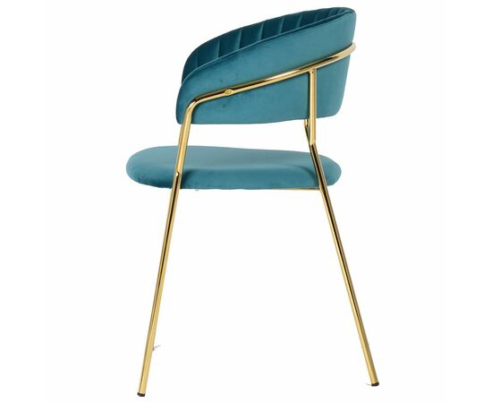 Комплект из 2-х стульев Turin бирюзовый с золотыми ножками, изображение 4 | Интернет магазин мебели и декора LifeDekor