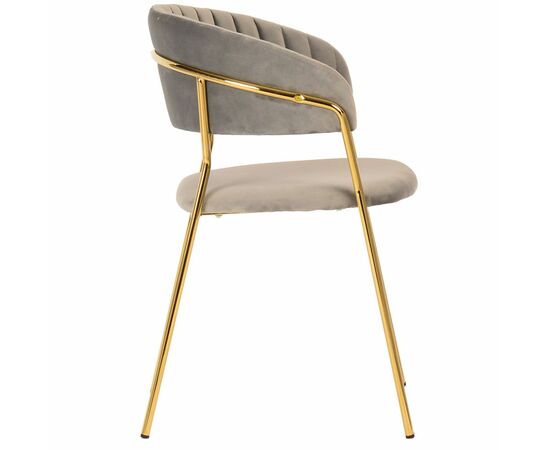 Комплект из 2-х стульев Turin латте, золотые ножки, изображение 5 | Интернет магазин мебели и декора LifeDekor