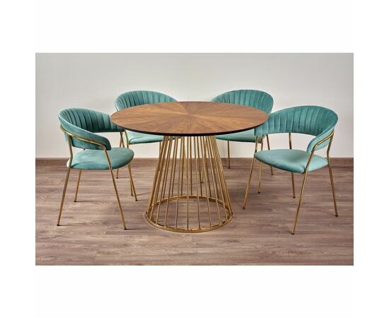 Комплект из 4-х стульев Turin бирюзовый с золотыми ножками, изображение 10 | Интернет магазин мебели и декора LifeDekor