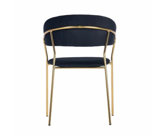 Комплект из 4-х стульев Turin чёрный с золотыми ножками, изображение 5 | Интернет магазин мебели и декора LifeDekor