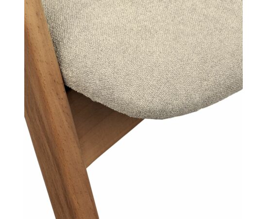 Стул Alan латте букле с ножками цвета орех, изображение 7 | Интернет магазин мебели и декора LifeDekor