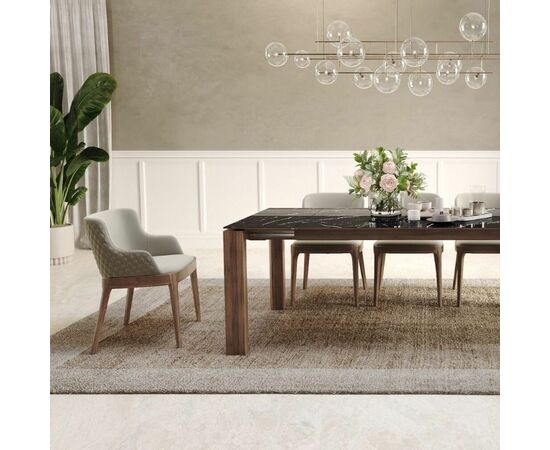 Стол раскладной Aron (160+40), керамика глянцевая черная, изображение 4 | Интернет магазин мебели и декора LifeDekor