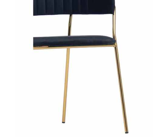 Комплект из 2-х стульев Turin чёрный с золотыми ножками, изображение 7 | Интернет магазин мебели и декора LifeDekor