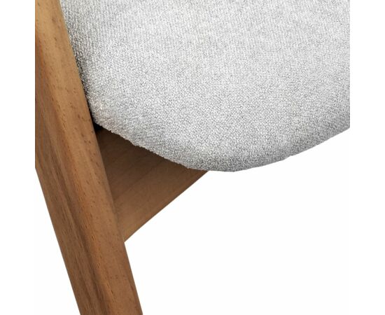 Стул Alan серый букле с ножками цвета орех, изображение 7 | Интернет магазин мебели и декора LifeDekor