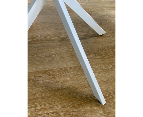 Стол овальный керамический Avilon 110-155*90*76 белый мрамор/белый, изображение 10 | Интернет магазин мебели и декора LifeDekor