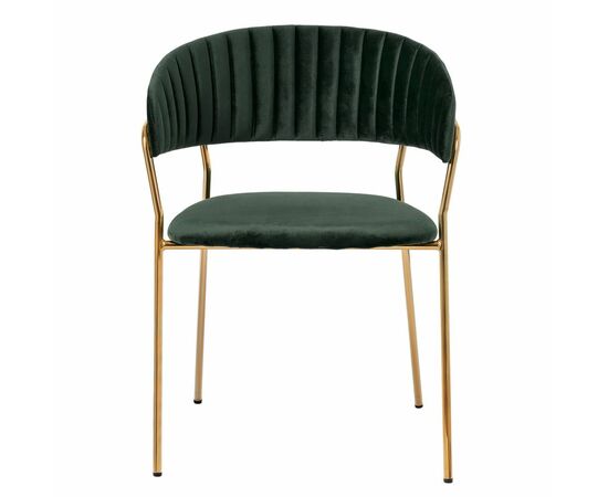 Комплект из 2-х стульев Turin зеленый, золотые ножки, изображение 3 | Интернет магазин мебели и декора LifeDekor