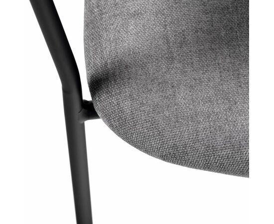 Комплект из 2-х стульев Turin серый вельвет с чёрными ножками, изображение 8 | Интернет магазин мебели и декора LifeDekor