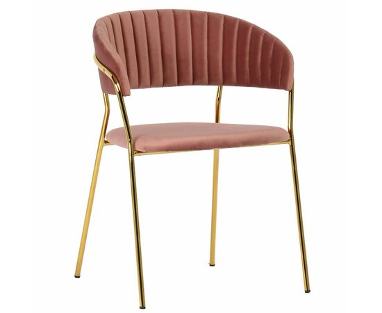 Комплект из 2-х стульев Turin пудровый с золотыми ножками, изображение 2 | Интернет магазин мебели и декора LifeDekor