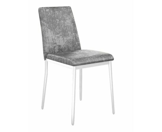 Стул DikLine 270 M13 светло-серый, ножки белые | Интернет магазин мебели и декора LifeDekor