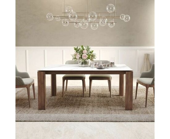 Стол обеденный Aron 160, керамика матовая белая | Интернет магазин мебели и декора LifeDekor