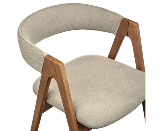 Стул Alan латте букле с ножками цвета орех, изображение 5 | Интернет магазин мебели и декора LifeDekor