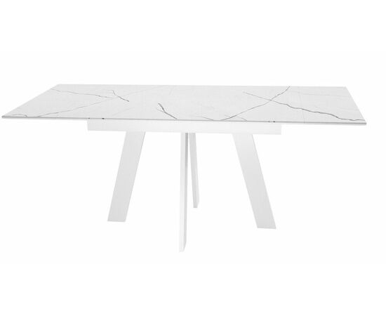 Стол DikLine SKM140 Керамика Белый мрамор/подстолье белое/опоры белые (2 уп.), изображение 5 | Интернет магазин мебели и декора LifeDekor