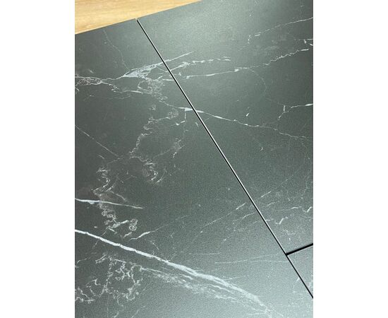 Стол овальный керамический Avilon 130-175*90*76 черный мрамор/черный, изображение 10 | Интернет магазин мебели и декора LifeDekor