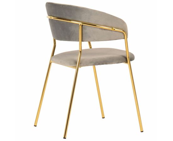 Комплект из 4-х стульев Turin латте, золотые ножки, изображение 6 | Интернет магазин мебели и декора LifeDekor