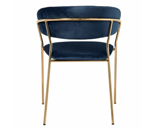 Комплект из 4-х стульев Turin синий, золотые ножки, изображение 5 | Интернет магазин мебели и декора LifeDekor