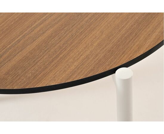 "Диего" журнальный стол из HPL 120х60 H40, каркас белый муар, цвет "дуб", изображение 4 | Интернет магазин мебели и декора LifeDekor