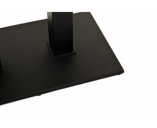 "Каффе" обеденный стол из HPL 140х70см, цвет "дуб", подстолье двойное черное чугун, изображение 4 | Интернет магазин мебели и декора LifeDekor