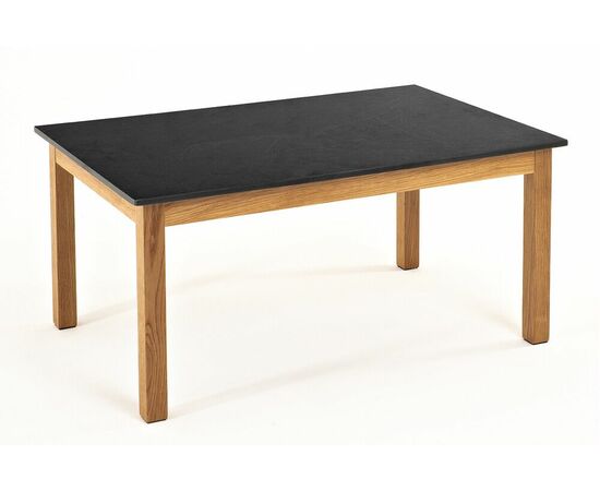 "Канны" журнальный столик из HPL 90х60, H40, основание дуб, цвет столешницы "серый гранит" | Интернет магазин мебели и декора LifeDekor