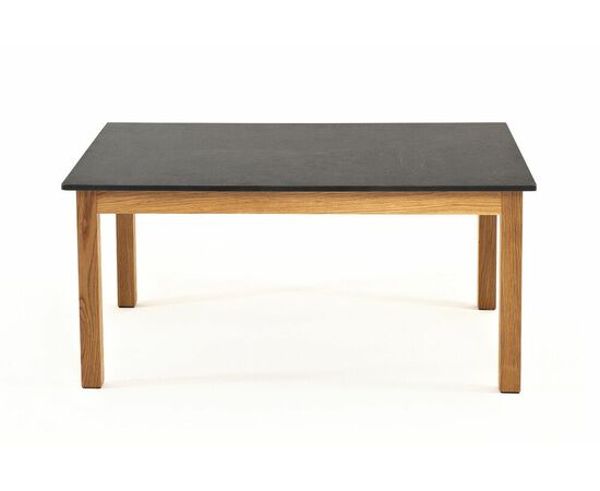 "Канны" журнальный столик из HPL 90х60, H40, основание дуб, цвет столешницы "серый гранит", изображение 2 | Интернет магазин мебели и декора LifeDekor