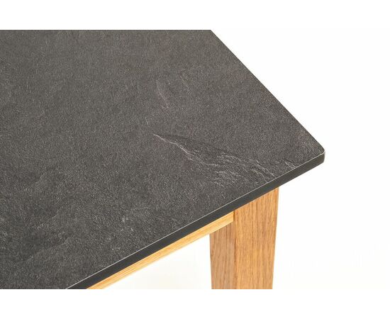 "Канны" журнальный столик из HPL 90х60, H40, основание дуб, цвет столешницы "серый гранит", изображение 4 | Интернет магазин мебели и декора LifeDekor