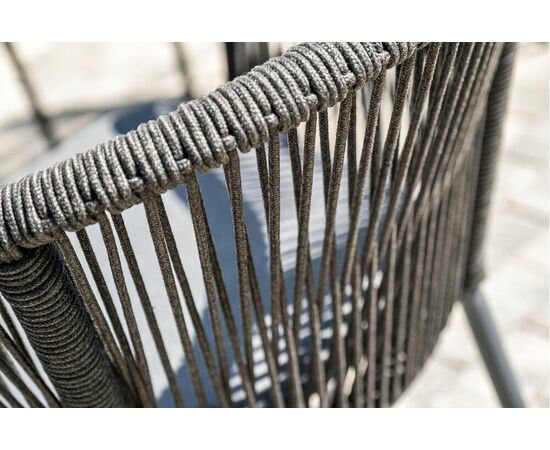 "Малага" обеденная группа на 6 персон со стульями "Марсель", каркас темно-серый, роуп темно-серый, изображение 12 | Интернет магазин мебели и декора LifeDekor