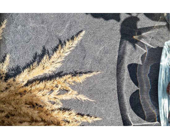 "Малага" обеденная группа на 6 персон со стульями "Марсель", каркас темно-серый, роуп темно-серый, изображение 14 | Интернет магазин мебели и декора LifeDekor