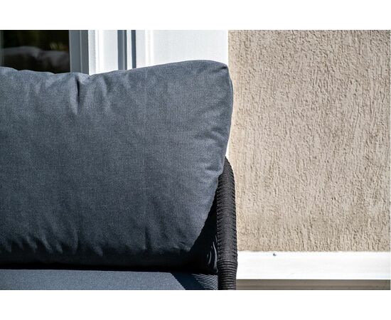 "Верона" лаунж-зона 5-местная плетеная из роупа (веревки), каркас алюминиевый белый, роуп бежевый, изображение 8 | Интернет магазин мебели и декора LifeDekor