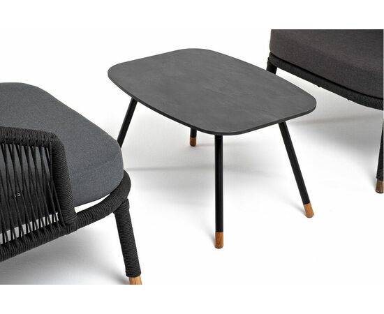 "Верона" лаунж-зона 5-местная плетеная из роупа (веревки), каркас алюминиевый белый, роуп бежевый, изображение 22 | Интернет магазин мебели и декора LifeDekor