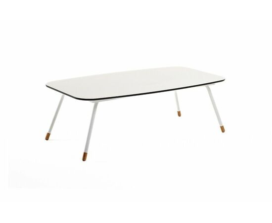 "Верона" журнальный стол из HPL 120х65, H40, каркас белый муар, цвет столешницы "молочный" | Интернет магазин мебели и декора LifeDekor