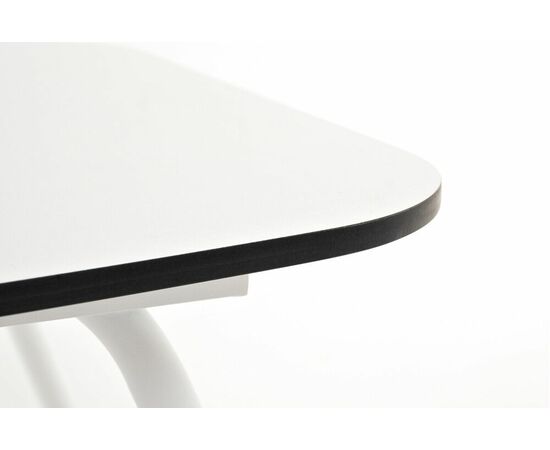 "Верона" журнальный стол из HPL 120х65, H40, каркас белый муар, цвет столешницы "молочный", изображение 4 | Интернет магазин мебели и декора LifeDekor