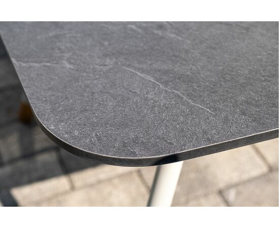 "Верона" журнальный стол из HPL 120х65, H40, каркас светло-серый (RAL 7035) муар, цвет столешницы "серый гранит", изображение 4 | Интернет магазин мебели и декора LifeDekor