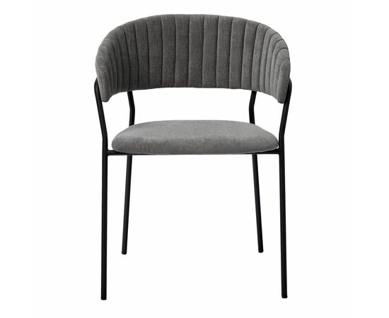 Комплект из 4-х стульев Turin серый вельвет с чёрными ножками, изображение 3 | Интернет магазин мебели и декора LifeDekor