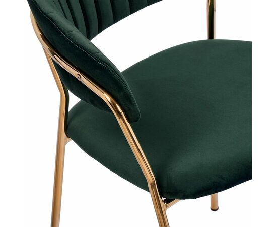 Комплект из 2-х стульев Turin зеленый, золотые ножки, изображение 7 | Интернет магазин мебели и декора LifeDekor