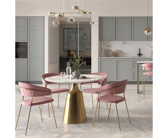 Комплект из 2-х стульев Turin пудровый с золотыми ножками, изображение 10 | Интернет магазин мебели и декора LifeDekor