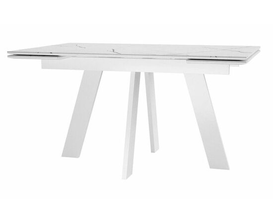 Стол DikLine SKM140 Керамика Белый мрамор/подстолье белое/опоры белые (2 уп.), изображение 7 | Интернет магазин мебели и декора LifeDekor