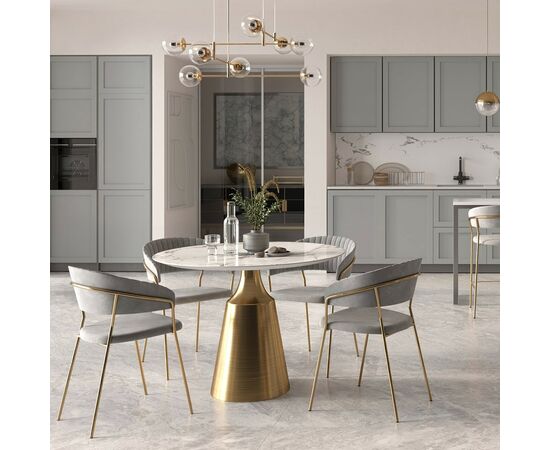 Комплект из 4-х стульев Turin чёрный с золотыми ножками, изображение 9 | Интернет магазин мебели и декора LifeDekor